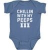 Chillin With My Peeps Easter Short Sleeve Bodysuit, Indigo - Onesies - 1 - thumbnail