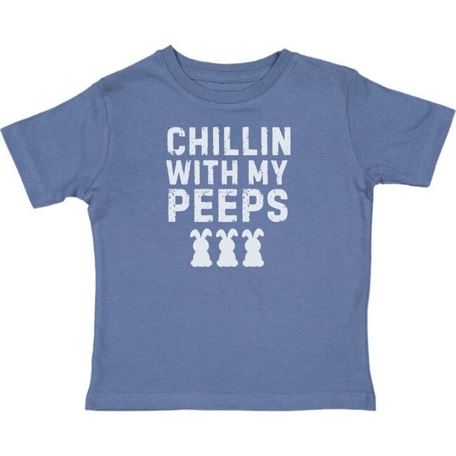 Chillin With My Peeps Easter Short Sleeve T-Shirt, Indigo