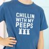 Chillin With My Peeps Easter Short Sleeve T-Shirt, Indigo - T-Shirts - 3