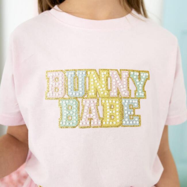 Bunny Babe Patch Easter Short Sleeve T-Shirt, Ballet - T-Shirts - 3