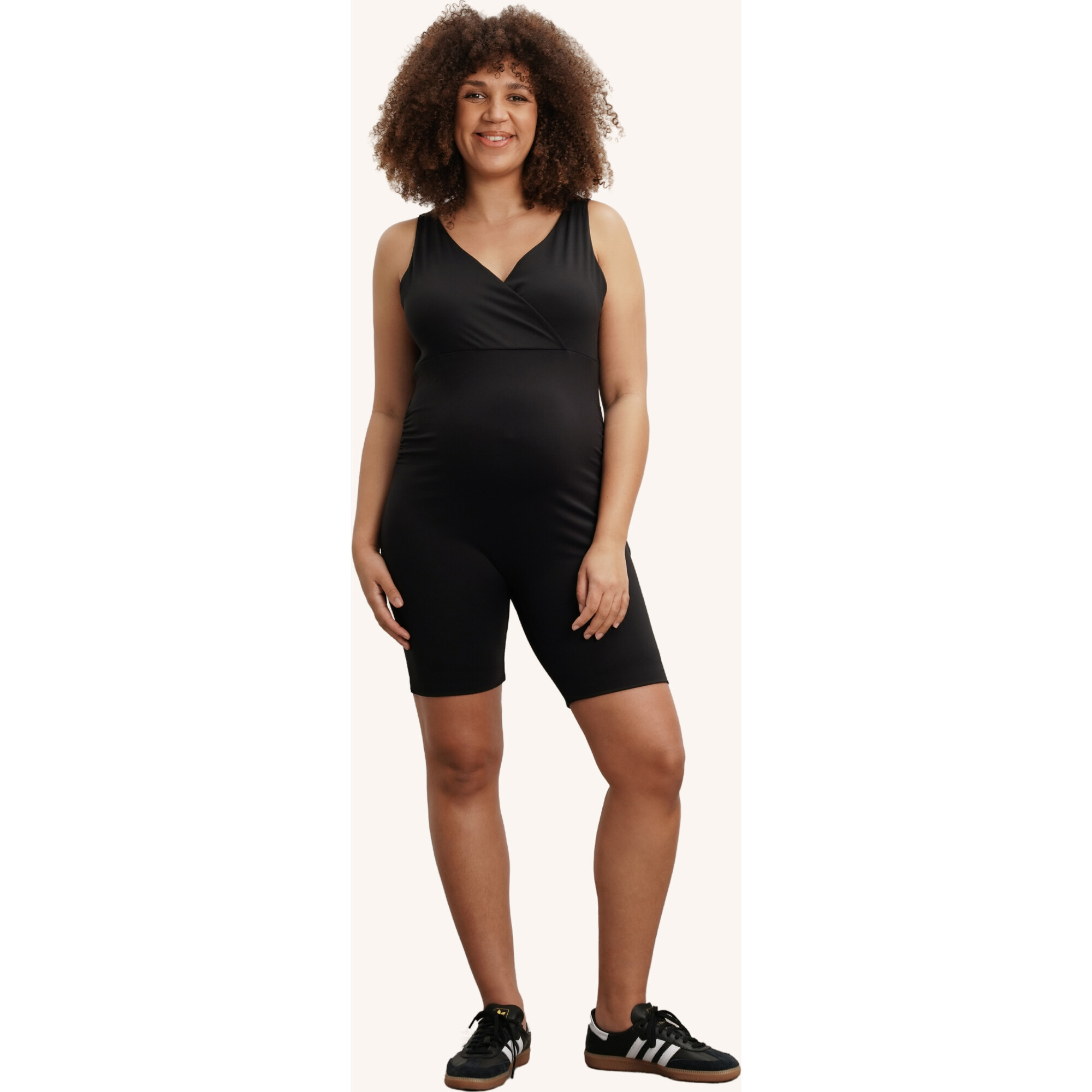Stretch & Support Romper, Black - Rompers - 1