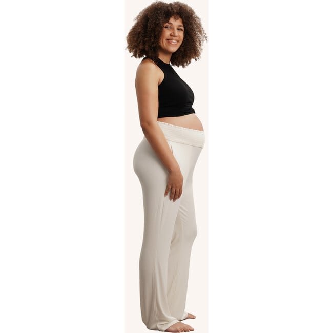 Super Soft  Rib Pant, Cream - Pants - 2