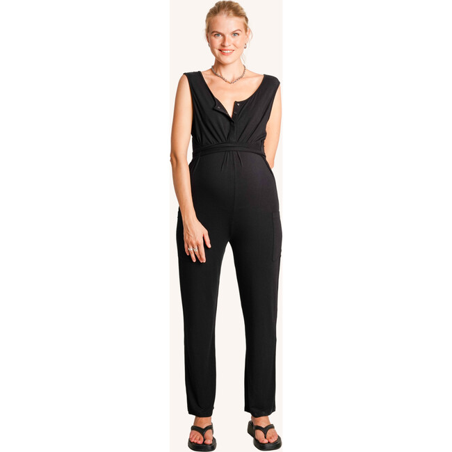 Romy Utility Jumpsuit, Black