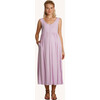 Ribbed Modal Henley Dress, Lavender - Dresses - 1 - thumbnail