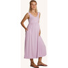 Ribbed Modal Henley Dress, Lavender - Dresses - 2