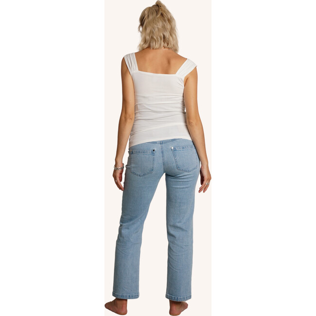 Hailey Straight Leg Jeans, Washed Blue - Jeans - 3