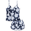 Women's Silk Cami Set, Midnight Blooms - Pajamas - 1 - thumbnail