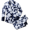 Women's Silk Pajama Set, Midnight Blooms - Pajamas - 1 - thumbnail