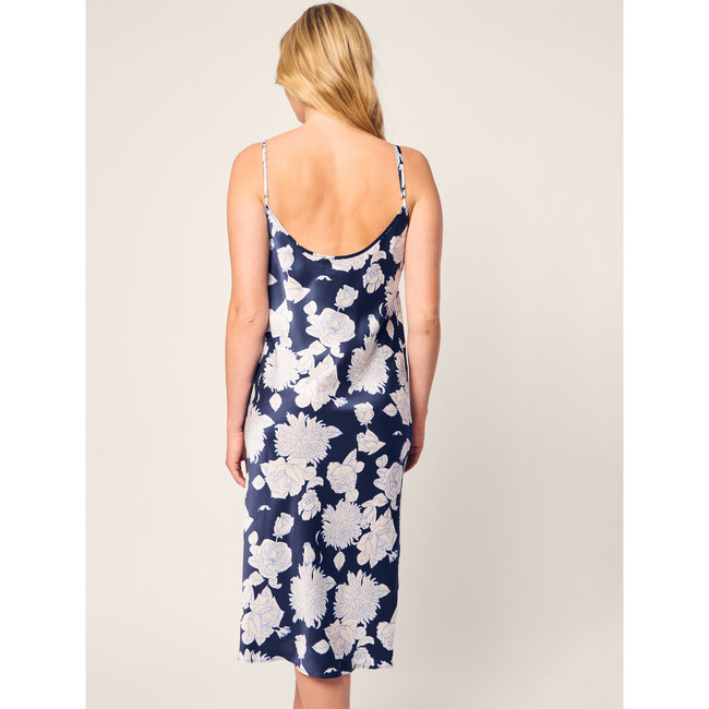 Women's Silk Cosette Nightgown, Midnight Blooms - Nightgowns - 4
