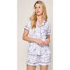 Women's Pima Cotton Short Sleeve Short Set, Timeless Toile - Pajamas - 2