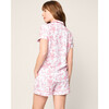 Women's Pima Short Sleeve Short Set, Pink Timeless Toile - Pajamas - 3