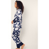 Women's Silk Pajama Set, Midnight Blooms - Pajamas - 3