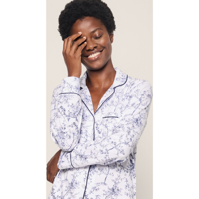 Women's Pima Cotton Pajama Set, Timeless Toile - Pajamas - 5