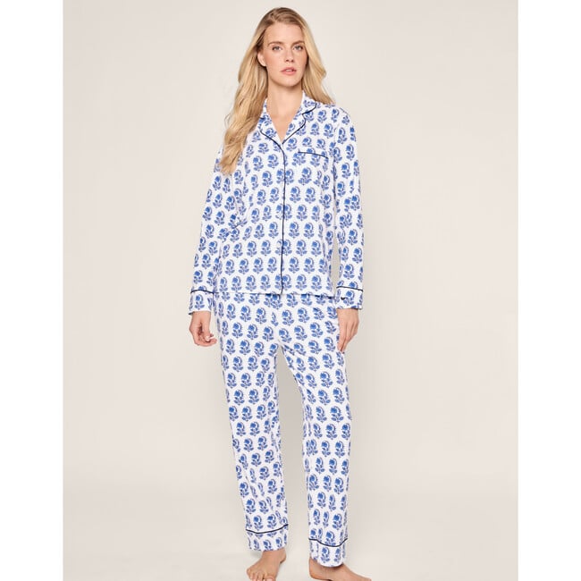 Women's Pima Cotton Pajama Set, Bristol Bay - Pajamas - 2