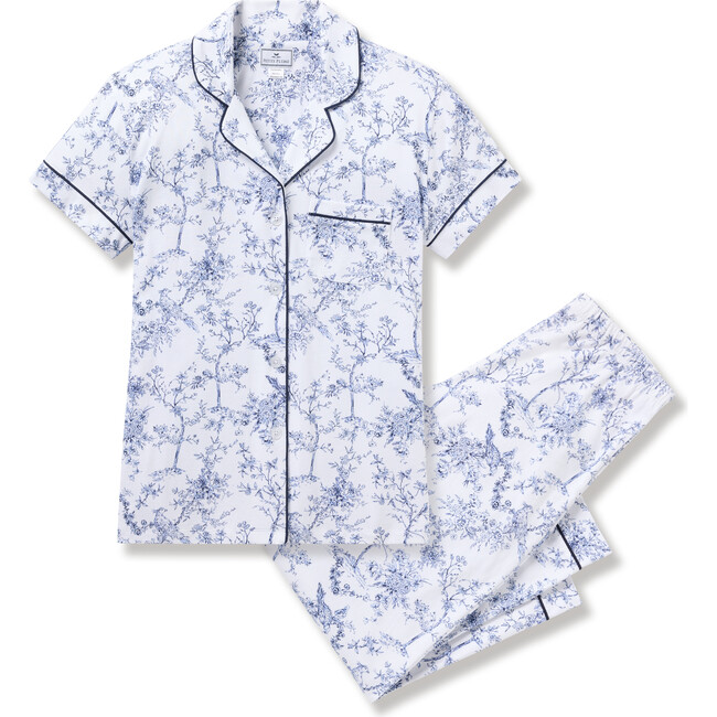 Women's Pima Cotton Crop Pajama Set, Timeless Toile