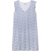 Women's Pima Cotton Harper Nightgown, Fleur d'Azur - Nightgowns - 1 - thumbnail