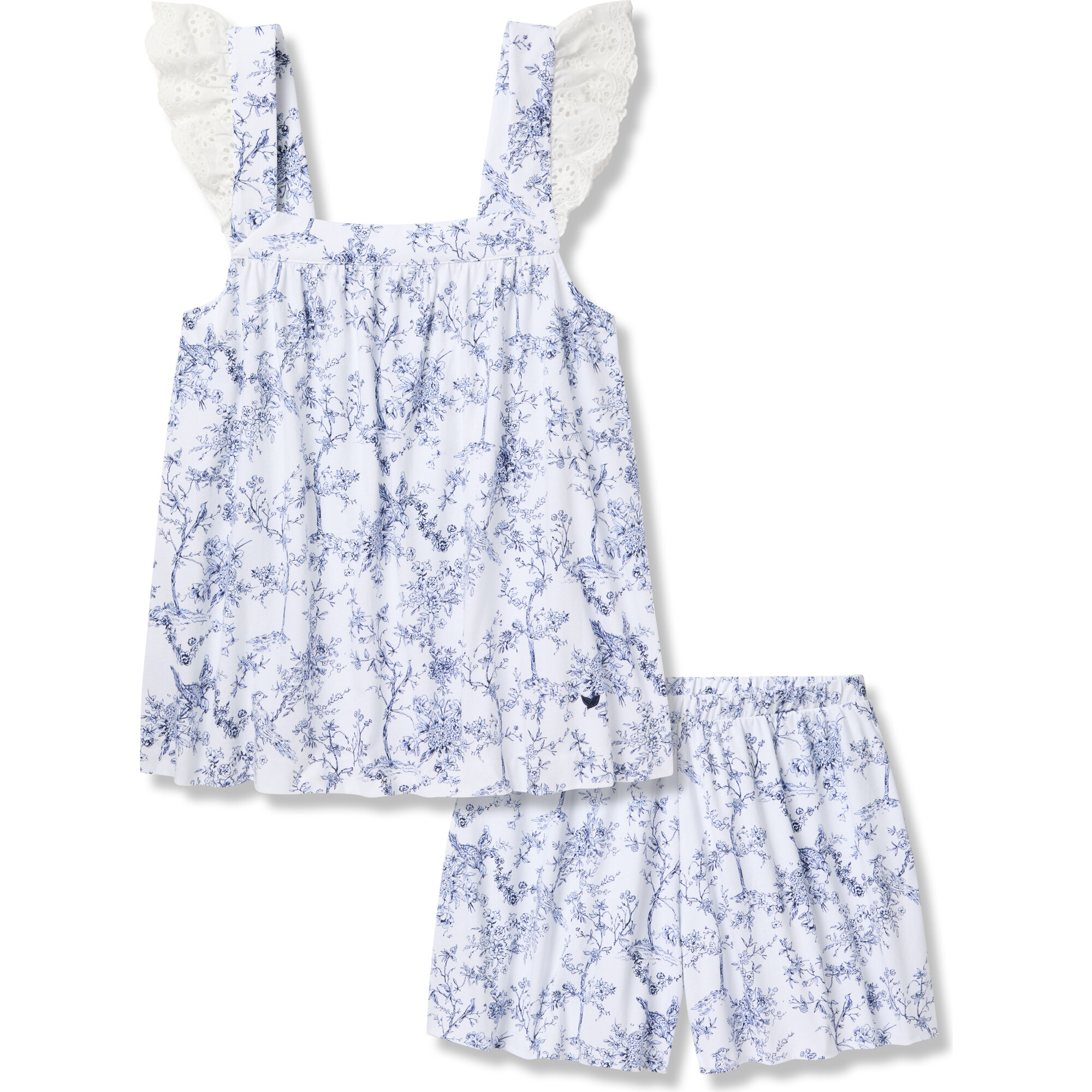 Women's Pima Cotton Clara Short Set, Timeless Toile - Pajamas - 1
