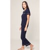 Women's Pima Cotton Crop Pajama Set, Navy - Pajamas - 3