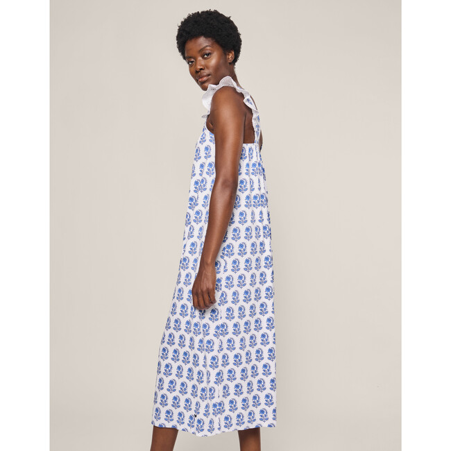 Women's Pima Cotton Clara Nightgown, Bristol Bay - Nightgowns - 3