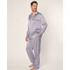 Men's Silk Pajama Set, Navy Foulard - Pajamas - 3