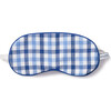 Children's Twill Sleep Mask, Royal Blue Gingham - Eye Masks - 1 - thumbnail