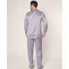 Men's Silk Pajama Set, Navy Foulard - Pajamas - 4