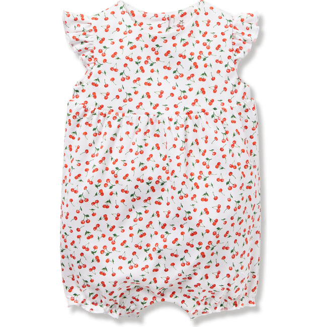 Girls Pima Cotton Summer Romper, Cherry Orchard