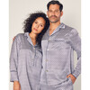 Men's Silk Pajama Set, Navy Foulard - Pajamas - 6