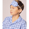 Children's Twill Sleep Mask, Royal Blue Gingham - Eye Masks - 3