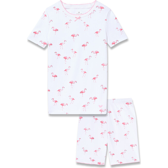 Children's Snug Fit Short Set, Flamingos