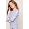 Children's Snug Fit Pajama Set, Fleur d'Azur - Pajamas - 5