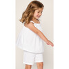 Children's Clara Short Set, White - Pajamas - 3