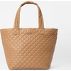 Medium Metro Tote Deluxe, Caramel - Bags - 1 - thumbnail