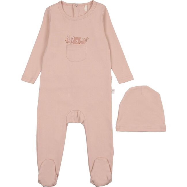 Teddy Pocket Footie, Pink