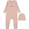 Teddy Pocket Footie, Pink - Footie Pajamas - 1 - thumbnail