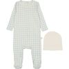 Grid Footie, Blue - Footie Pajamas - 1 - thumbnail