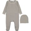 Ribbed Grandpa Footie, Dusty-Blue - Footie Pajamas - 1 - thumbnail