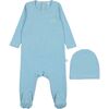 Stitched Footie, Bright-Blue - Footie Pajamas - 1 - thumbnail