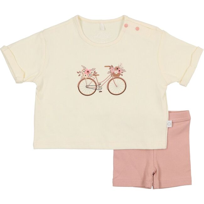 Bicycle Set, White-Pink