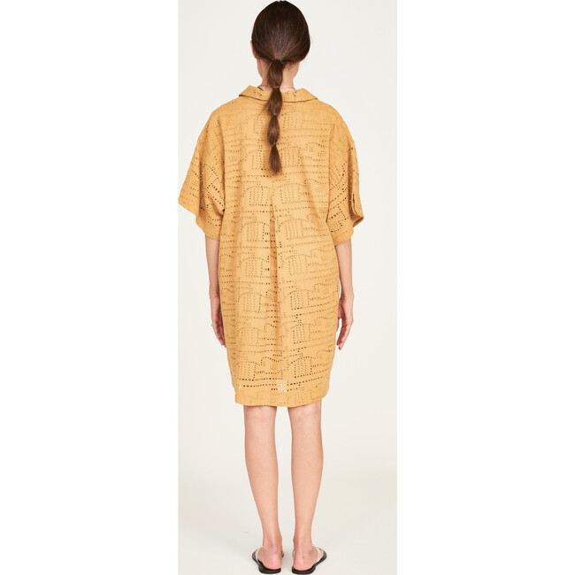 Lanai Popover Dress, Golden Eyelet - Dresses - 4