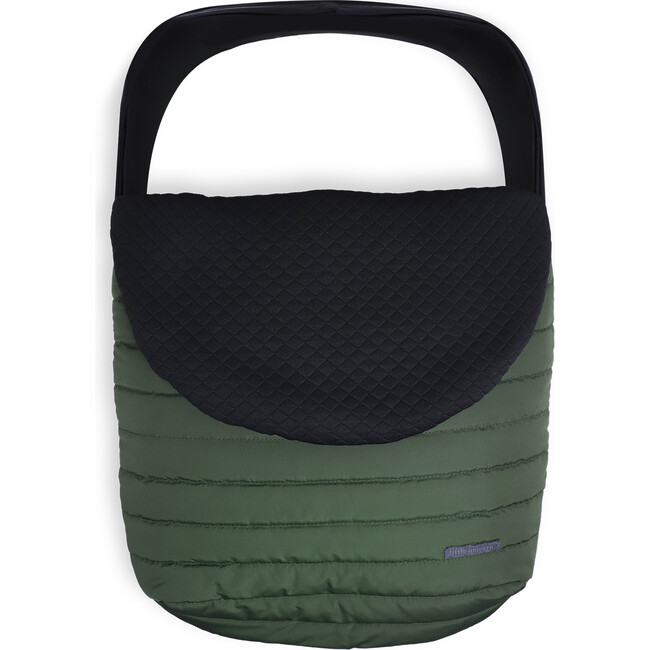 Winter Car Seat Cover, Dark Green - Car Seat Accessories - 5