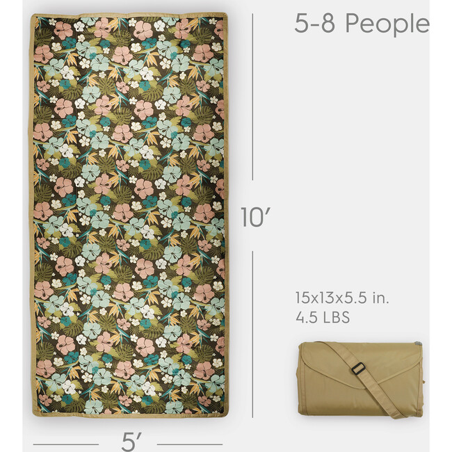 Outdoor Blanket 5x10, Hibiscus - Blankets - 2