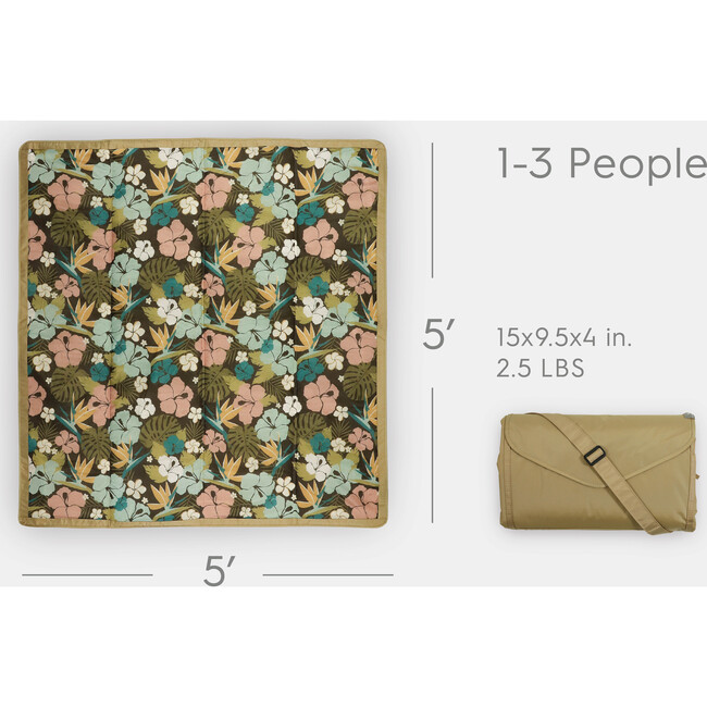 Outdoor Blanket 5x5, Hibiscus - Blankets - 2
