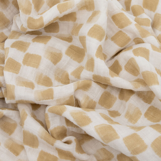 Cotton Muslin Swaddle Blanket, Adobe Checker - Blankets - 2