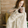 Cotton Muslin Swaddle Blanket, Adobe Checker - Blankets - 4