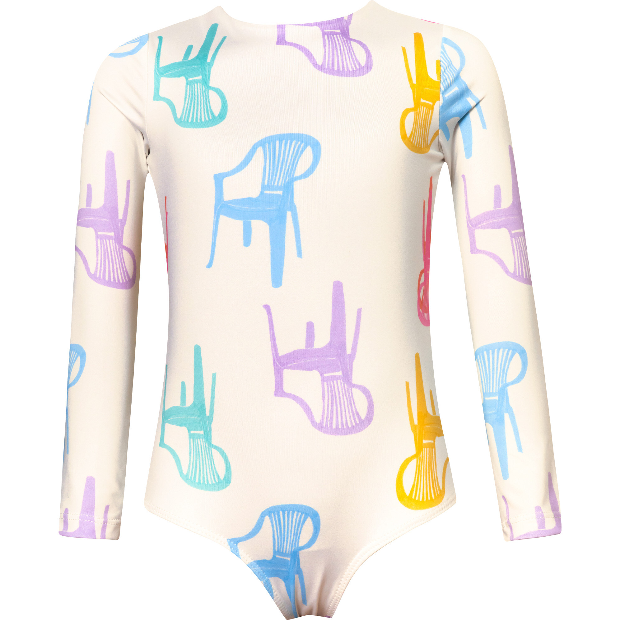 Silla De Tierra Caliente Sun Longsleeve Swimsuit, White - One Pieces - 1