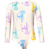 Silla De Tierra Caliente Sun Longsleeve Swimsuit, White - One Pieces - 1 - thumbnail