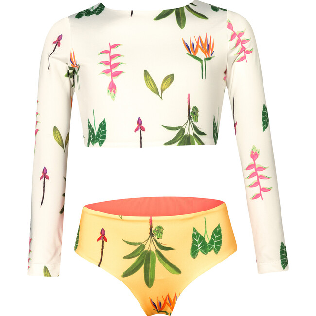 Plantulas Sun Longsleeve Bikini Swimsuit, Print