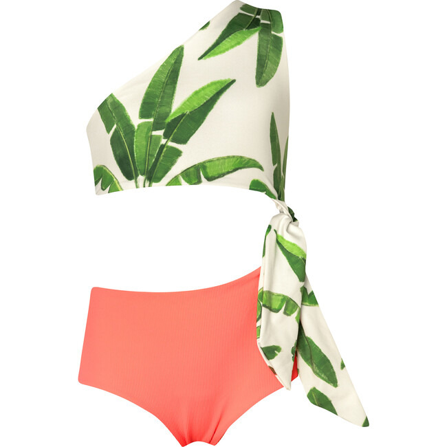 Platanal Knot Trikini Swimsuit, Multicolor