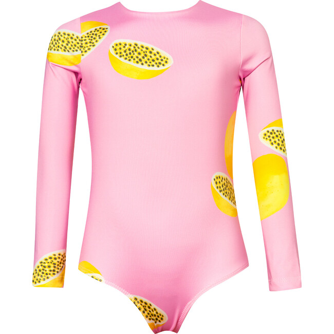 Maracuya Sun Longsleeve Swimsuit, Pink